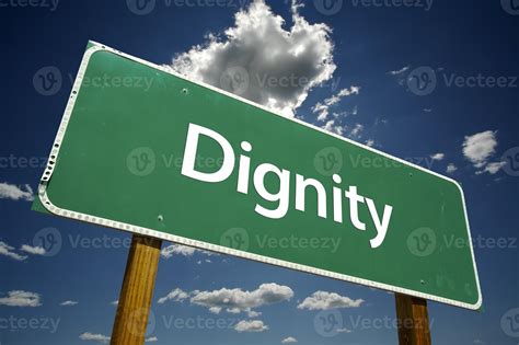 Dignity Road Sign 16307608 Stock Photo at Vecteezy