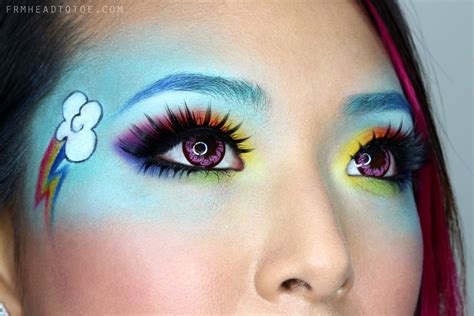 rainbow dash makeup | Pony makeup, My little pony costume, Unicorn makeup