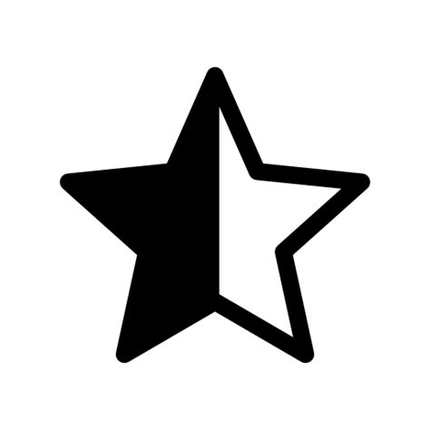 Half Star Symbol - ClipArt Best