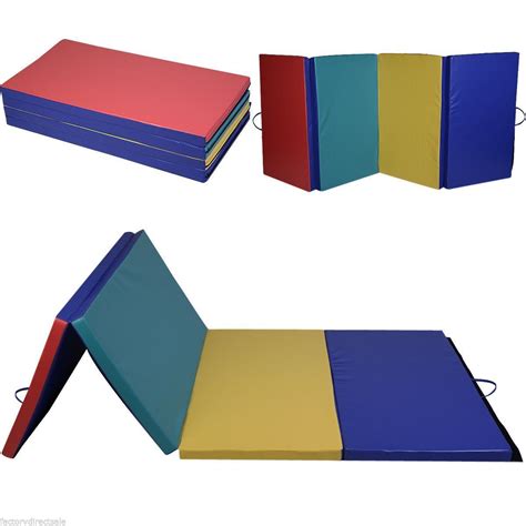 4'x8'x2" Pu Gymnastics Mat Gym Folding Panel Exercise Tumbling Pad 4 Colors Yoga | Gymnastics ...