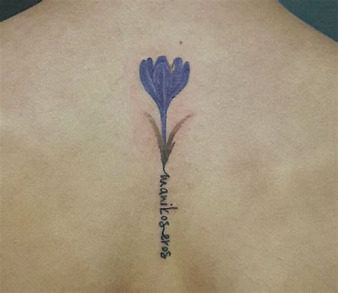 Flower Tattoo Crocus | Tattoos, Flower tattoo, Flower bouquet tattoo