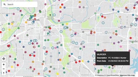 Map shows crimes reported by police in Fort Worth, Texas | Fort Worth ...