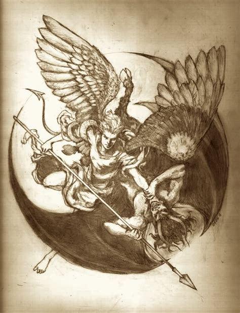 Angel Vs Demon Drawing at GetDrawings | Free download