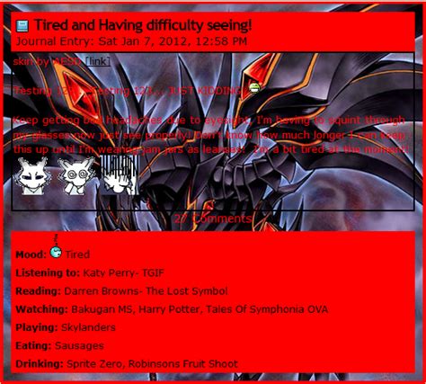 Red-Eyes Darkness Dragon Journal CSS by AESD on DeviantArt