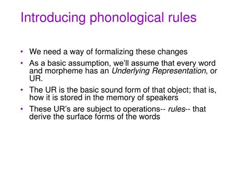 PPT - Phonology II PowerPoint Presentation, free download - ID:2713254