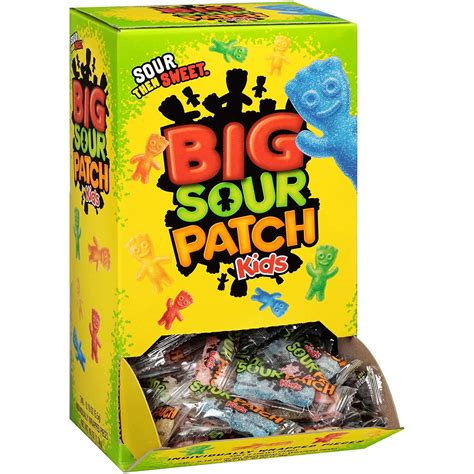 SOUR PATCH KIDS Big Individually Wrapped Soft & Chewy Candy, Christmas Candy Stocking Stuffers ...