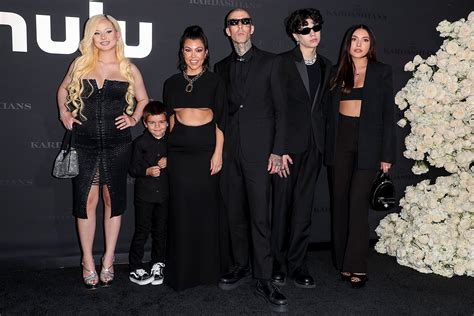 Kourtney Kardashian, Travis Barker, Kids at ‘Kardashians’ Premiere