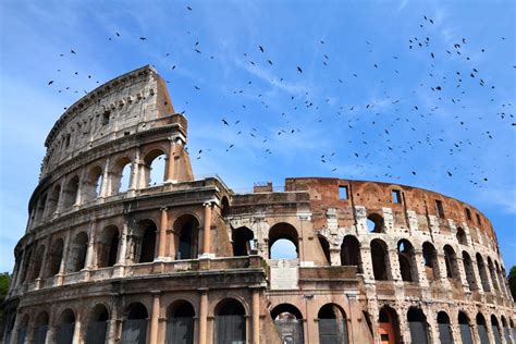 Landmark of Rome, Italy – ancient Roman Colosseum. Emperor Augustus ...