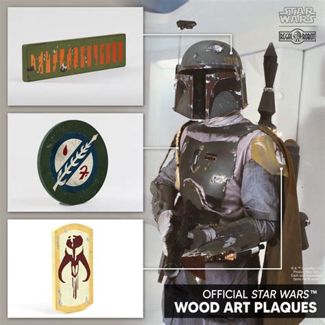 Boba Fett™ Mandalorian™ Crest Wood Art Plaque - Regal Robot