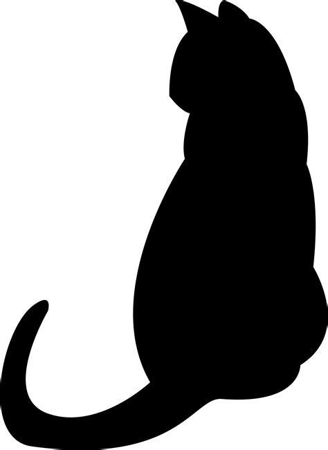 Black cat Silhouette Kitten Clip art - stretching copywriting ...