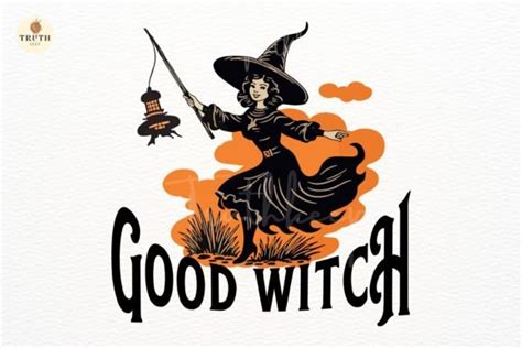 Good Witch Vintage Halloween Graphic by TRUTHkeep · Creative Fabrica