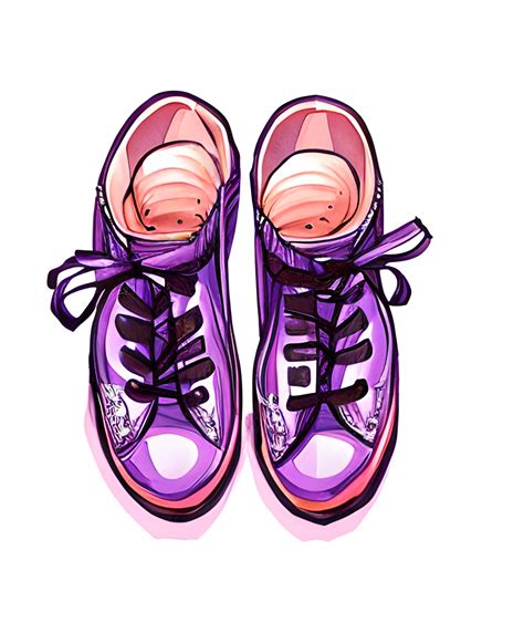 Cute Sneaker Drawing Art Print Free Stock Photo - Public Domain Pictures