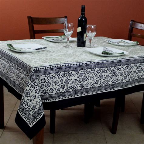 Cotton French Country Floral Tablecloth Square 72x72 Inches Napkins Black Green - Walmart.com ...