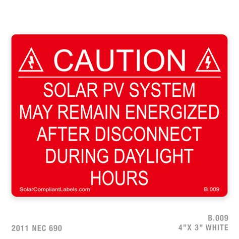 SOLAR COMPLIANT LABELS | High Quality - Lowest Priced Solar PV Labels