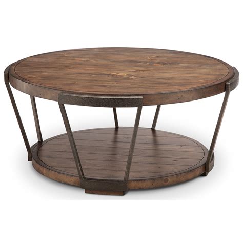 Belfort Select Yukon Round Cocktail Table with Casters | Belfort Furniture | Cocktail/Coffee Tables