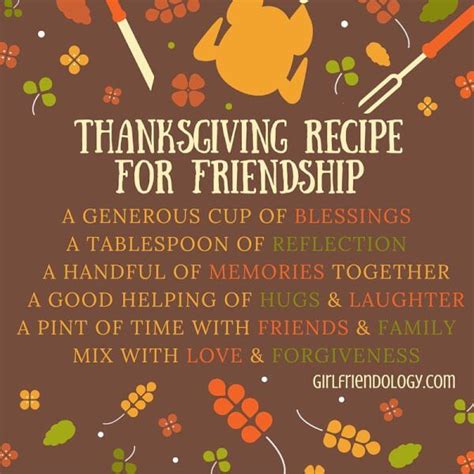 Thanksgiving Recipe For Friendship Pictures, Photos, and Images for Facebook, Tumblr, Pinterest ...