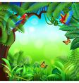 Jungle plants landscape background Royalty Free Vector Image