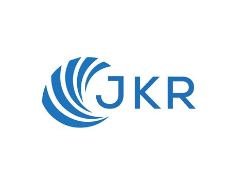 JKR abstract business growth logo design on white background. JKR creative initials letter logo ...