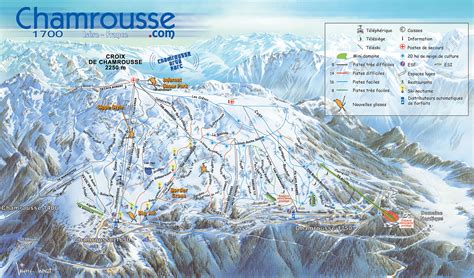 Chamrousse Ski Trail Map - 38410 Chamrousse France • mappery