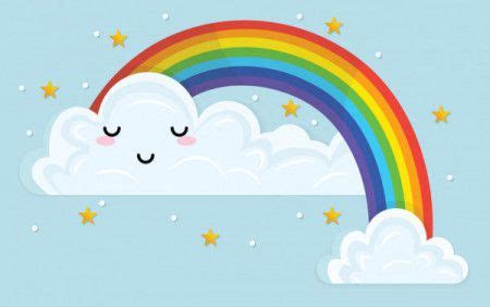 Cartoon Rainbow Background Vectors - Download 5 Royalty-Free Graphics - Hello Vector