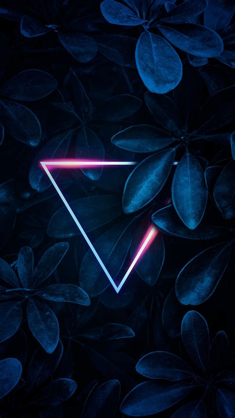 Download this 4k wallpaper in WallCraft App #wallpaper #neon #geometry #plant #triangle Beige ...