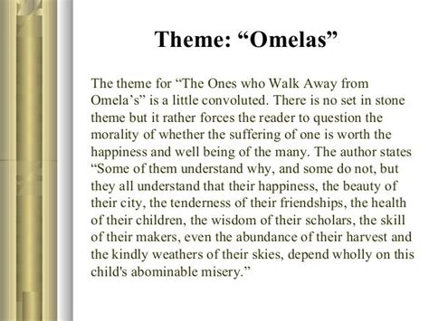 the ones who walk away from omelas shmoop