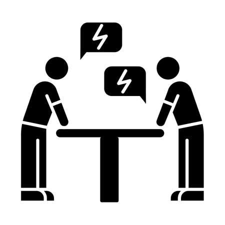 Vector of Negotiation black glyph icon. - ID:139449931 - Royalty Free Image - Stocklib