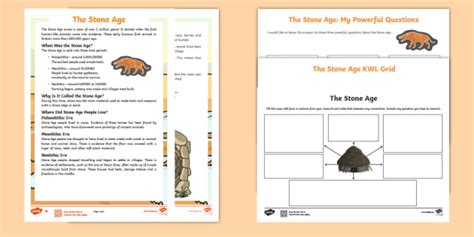 KS2 The Stone Age Research Activity Pack (teacher made)