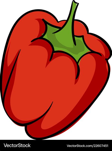 Red pepper icon cartoon style Royalty Free Vector Image