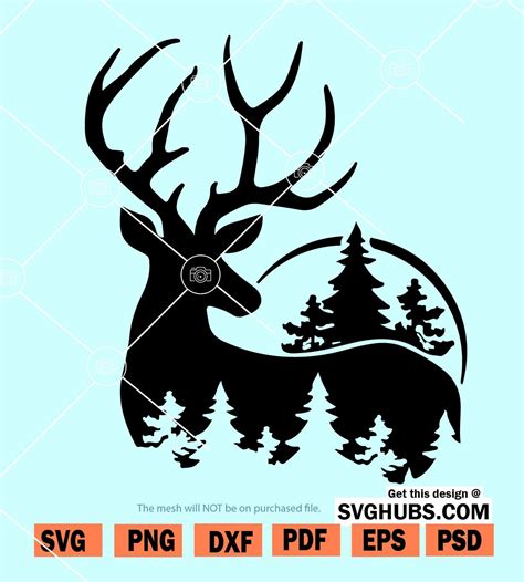 Deer Head Svg, Deer Svg file, Deer Svg, Buck SVG, Reindeer Clip Art