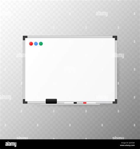 Empty whiteboard with marker, sponge-eraser and magnets Stock Vector Image & Art - Alamy