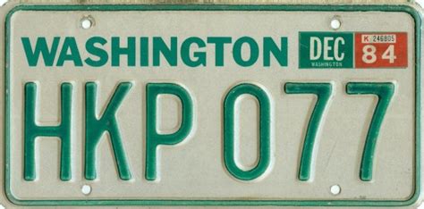 Washington State License Plate Guide – Danny's License Plates