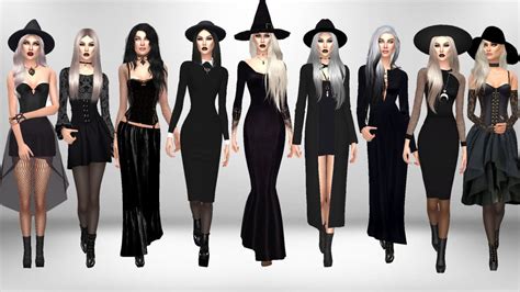 Immortalsims — Modern day Witches 1. Hat - Spooky Stuff Hair... | Sims 4 dresses, Sims, Sims 4