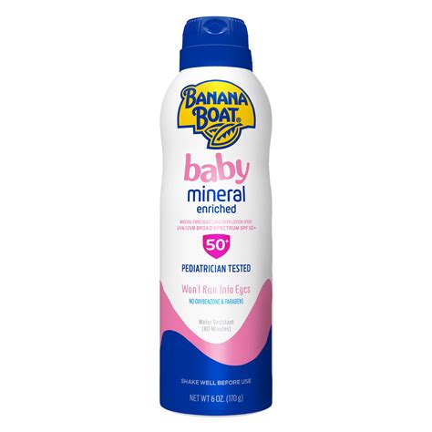 Banana Boat Baby Mineral Enriched Sunscreen Spray SPF 50+, 6 oz - Walmart.com