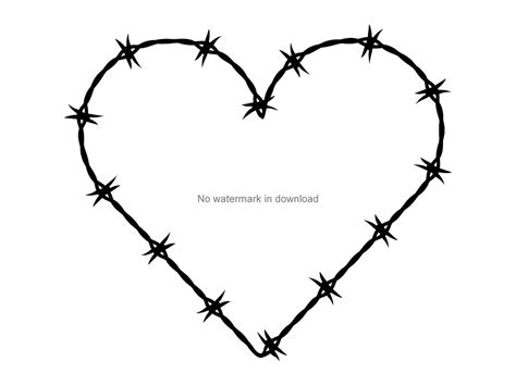 Barbed Wire Heart Png Barbed Wire Heart Files for Cutting - Etsy