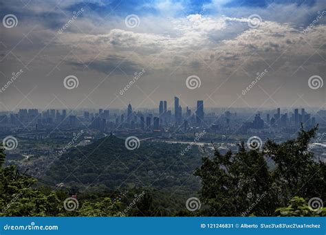 The Wuxi City Skyline in the Smog, China Stock Image - Image of history ...