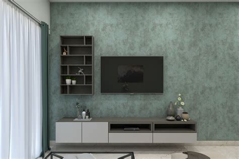 Contemporary Textured Wallpaper For Living Room | Livspace