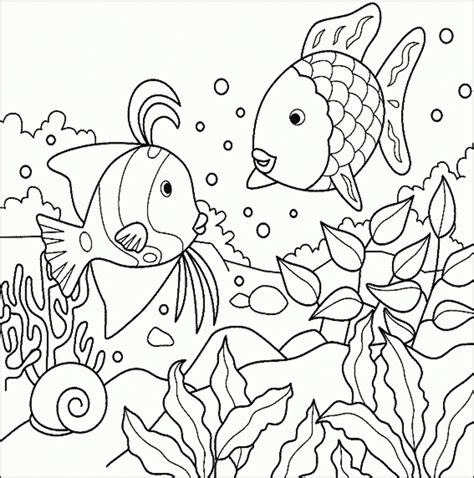 Rainbow Fish Coloring Page Fish Rainbow Coloring Pages Printable Kids ...