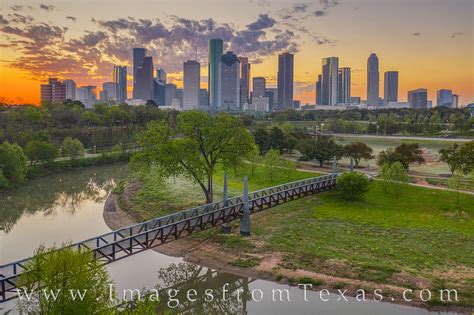 Late March Sunrise over Houston 329-1 | Buffalo Bayou and Downtown ...