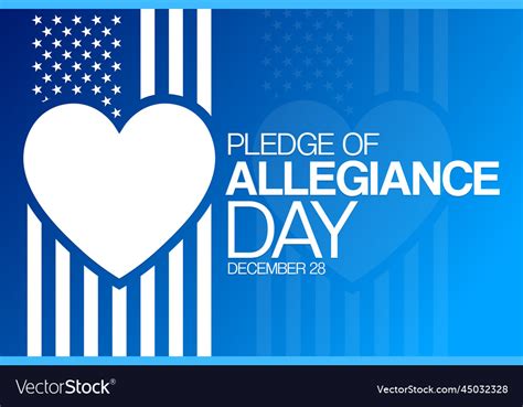 Pledge of allegiance day december 28 Royalty Free Vector