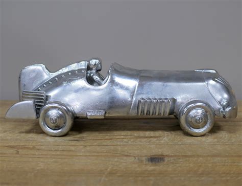 A Silver Racing Car