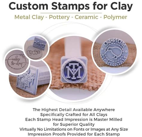 Custom Logo Stamps 4 Clay. Metal Clay Discount Supply