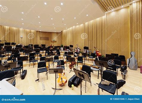 Symphony rehearsal room stock photo. Image of philharmonic - 130651046