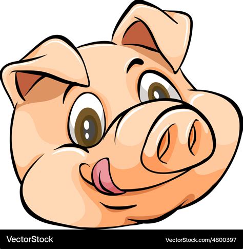 Pig head Royalty Free Vector Image - VectorStock