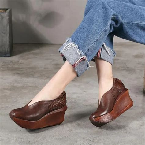 Aliexpress.com : Buy Artdiya Original Spring Thick Sole Genuine Leather Women Shoes Comfortable ...