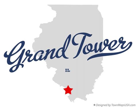 Map of Grand Tower, IL, Illinois