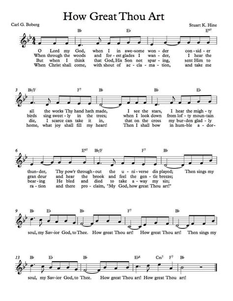 how great thou art sheet music key of f - Sherril Bohn