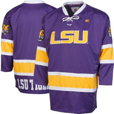 LSU Tigers Face Off Hockey Jersey - Purple