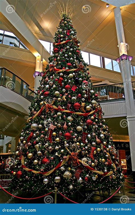 Mall Christmas Tree stock photo. Image of season, retail - 1530138