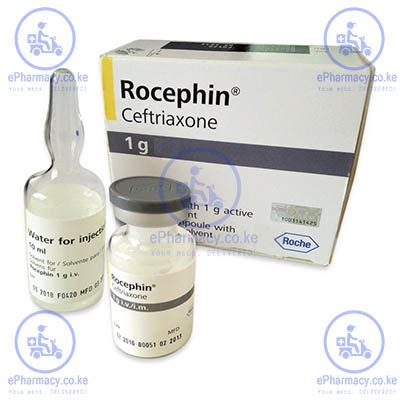 ROCEPHIN 1g | CEFTRIAXONE 1G INJECTION - 1 vial - ePharmacy Kenya